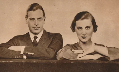Prince George and Princess Marina, who became engaged on 28 August, 1934
