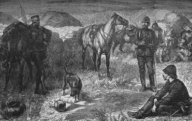 Prince Louis Napoleon and Party Before The Zulu Surprise, c1880