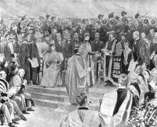 Princess Alexandra Receiving the Degree of Doctor of Music, 1896, 1901
