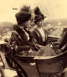 Queen Alexandra of Denmark and Princess Victoria arriving at St. Paul