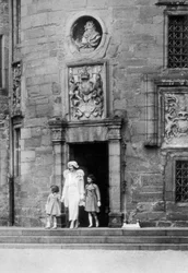 Queen Elizabeth with Princesses Elizabeth and Margaret Rose, Glamis Castle, Scotland