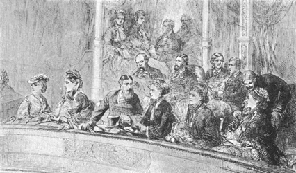 Queen Victoria and The Empress Augusta of Germany at an Albert Hall Concert, May 8, 1872