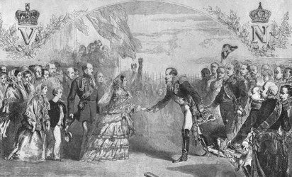 Queen Victoria received at Boulogne by the Emperor Napoleon III., August 18, 1855