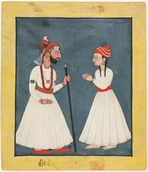 Raja Shamsher Sen with a Youth, 1760-70