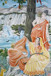 Rama, Sita and Laxman, Pashupatinah, Kathmandu, Nepal