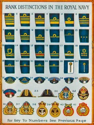 Rank distinctions in the Royal Navy, c1919