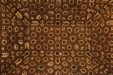 Real Alcazar de Sevilla - ceiling decoration, Seville, Spain