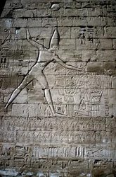 Relief of Rameses III Smiting Enemies, Mortuary Temple of Rameses III, Medinat Habu
