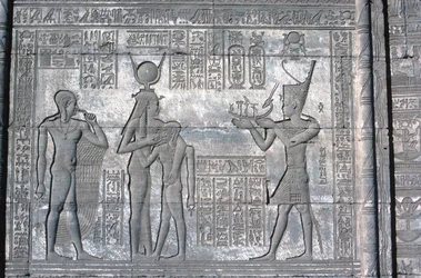 Relief on the Roman Mammisi, Temple of Hathor