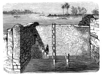 Remains of a Nilometer, an ancient device for measuring the annual inundation of the Nile