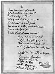 Rhyming letter from Charles Dickens to Mark Lemon