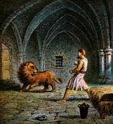 Richard The First and a Lion