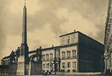 Roma - The Quirinal Palace and Fountain, 1910