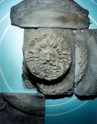 Roman Carving of the Ancient British Goddess Sul at Bath, England