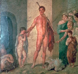 Roman Wall-Painting of Theseus After Killing the Minotaur, 1st Century