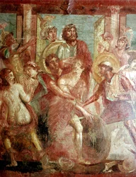 Roman Wallpainting of Achilles Hiding in Scyros, the House of the Dioscuri, Pompeii