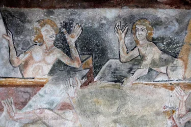 Romanesque Painting Depicting the Resurrection in Saint Peter