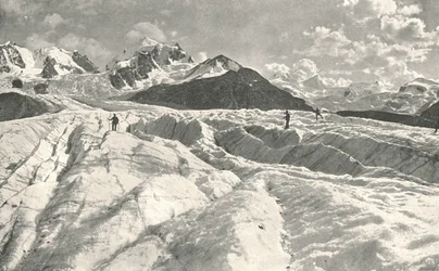 Roseg Glacier near Pontresina, Engadine, Switzerland, 1895