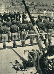 Royal Marines at the Parade Celebrating the Successful Defence of Malta, World War II, 1943-1944