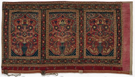 Royal Round Tent Made for Muhammad Shah, Wall Panel with Three Panels, 1834-1848