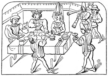 Royal Banquet, 15th Century, 1910