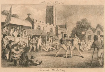Rural Sports - Cornish Wrestling, late 18th-early 19th century