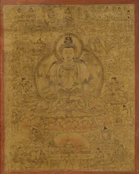 Sadaksari-Lokeshvara Surrounded by Manifestations and Monks