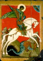 Saint George and the Dragon, late 14th century