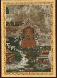 Sakyamuni Enthroned, and Biographical Scenes