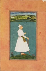 Sawai Jai Singh standing in a landscape
