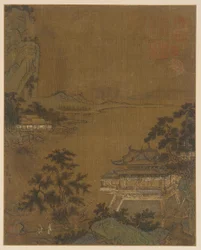 Scholar Arriving at a Riverside Pavilion