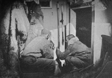 Scott-Hansen and Johansen Inspecting the Barometers, 1893-1896