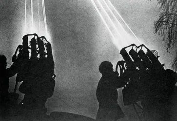 Searchlight Operators Preparing for a Night Bombing Raid, Moscow