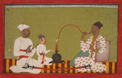 Seated Prince Smoking a Hookah