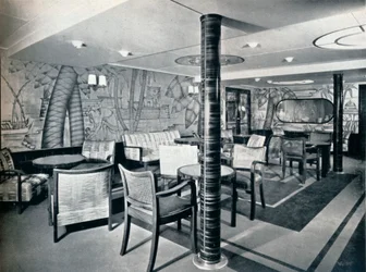 Second Class Smoking Room on Board Victoria