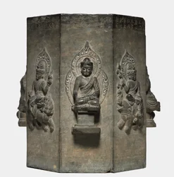 Section of a Dharani Pillar, Tang dynasty