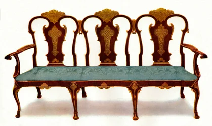 Settee of Walnut and Gesso, 1930