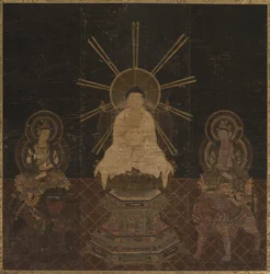 Shaka Attended by Fugen and Monju, 1185-1333