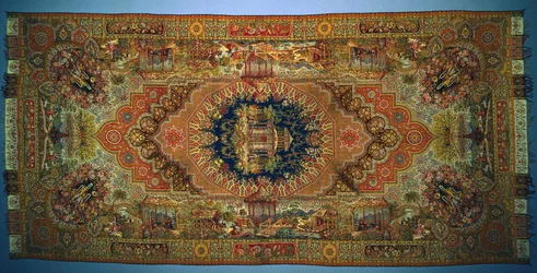 Shawl with Genre Scenes, 1875-1899