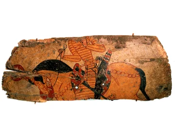 Shield with a horseman (detail)