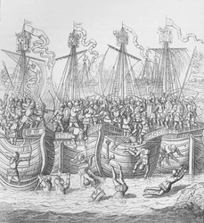 Ships at La Rochelle, France, in 1372