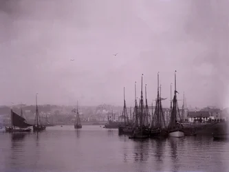 Ships in the Harbour at Plymouth in Devon