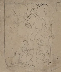 Shiva and Parvati in a Mountain Grotto