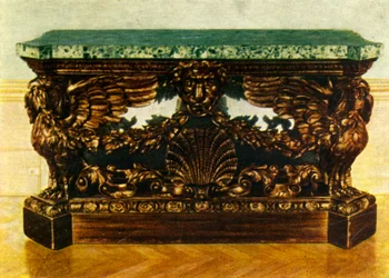Side-Table of Carved Oak about 1730