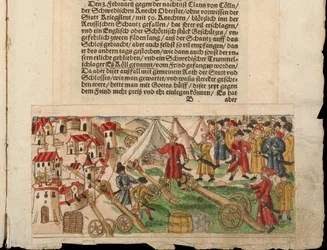 Siege of Reval by the Russians in 1578. From Johann Jakob Wicks Sammlung von Nachrichten