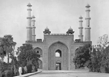 Sikandra. Gateway of the Tomb of Akbar, c1910