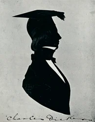 Silhouette Portrait of Charles Dickens, c1840s, 1910