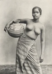 Singhalese in the Netherlands without the usual upper garment