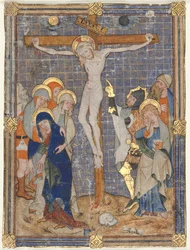 Single Miniature Excised from a Missal: The Crucifixion, c. 1385-1390