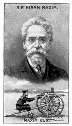 Sir Hiram Stevens Maxim, inventor of the Maxim Gun
